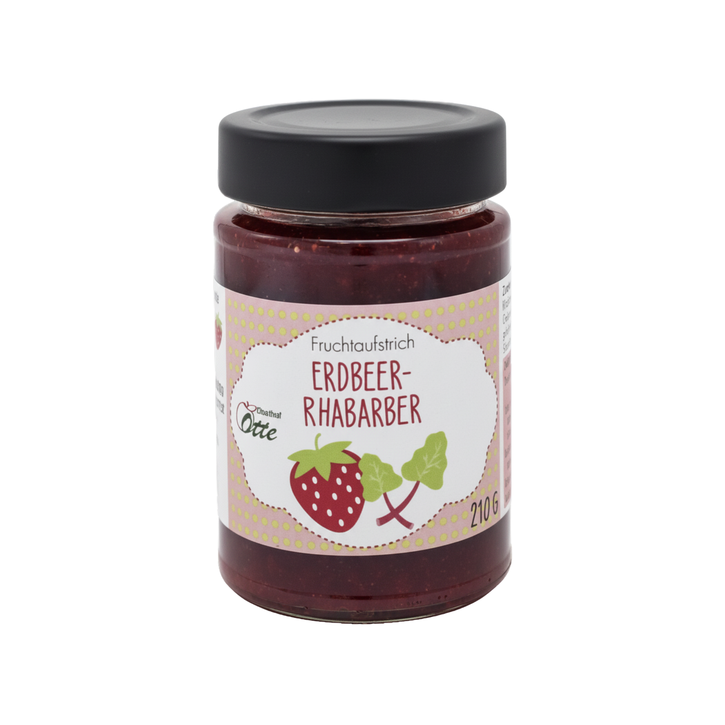 Hausgemachte Erdbeer-Rhabarber-Marmeladen